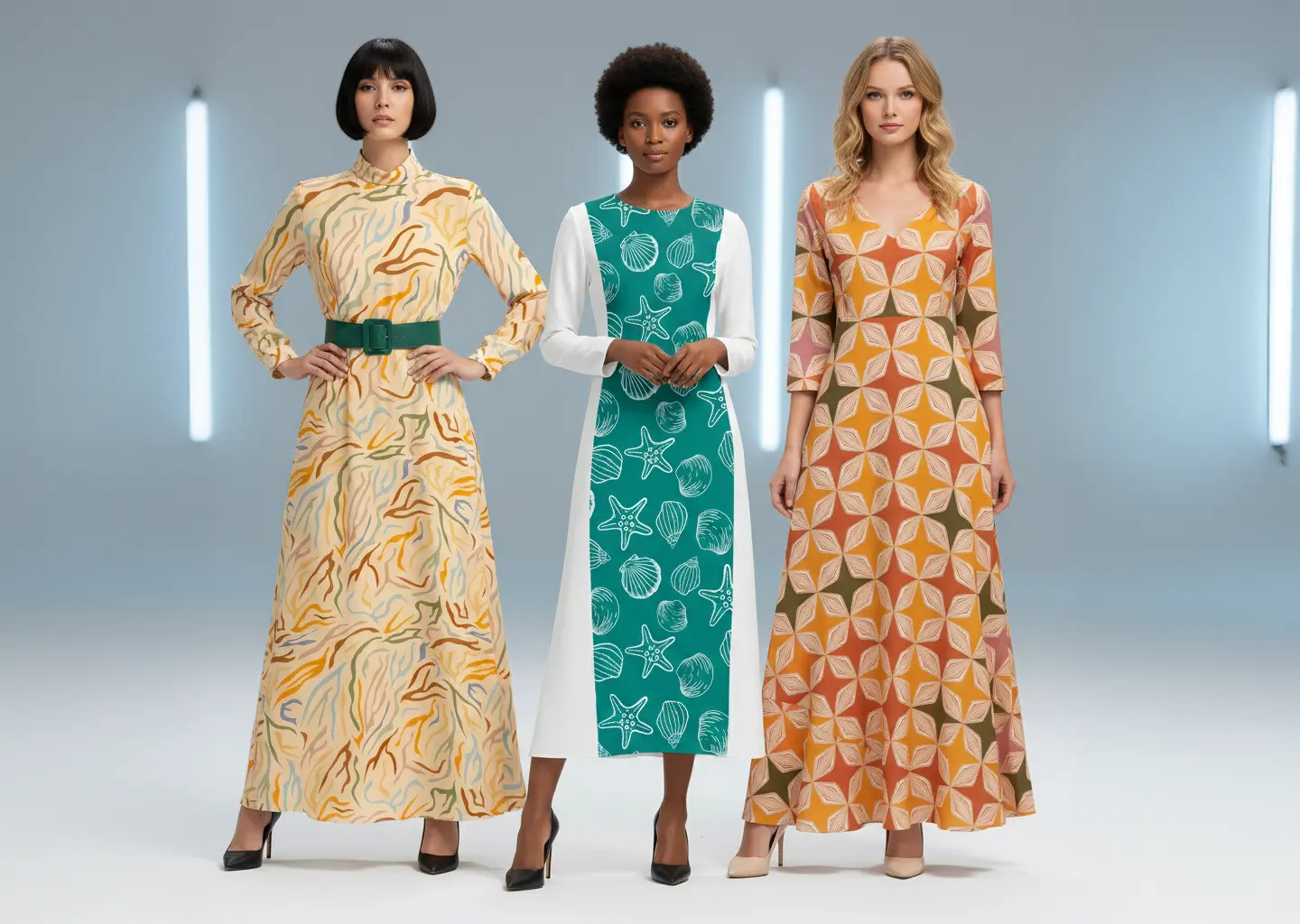 Artistic Flow Maxi Dress Collection